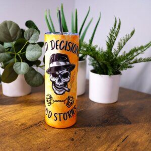 Bad Decisions - Good Stories 20oz Stainless Steel Tumbler, handmade, hot, cold